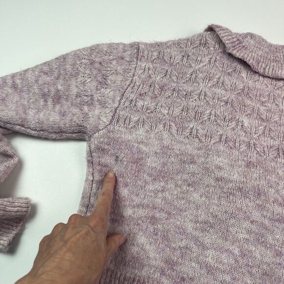 Ruffled Cropped Boxy Cardigan S Pink Cottagecore Fairy Soft Girl Preppy Feminine - Picture 3 of 9